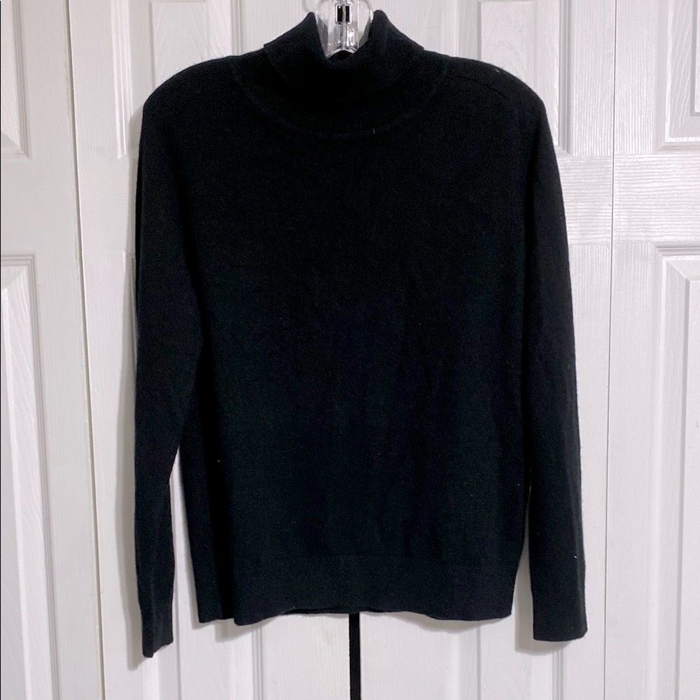 Quince Black Turtleneck Sweater